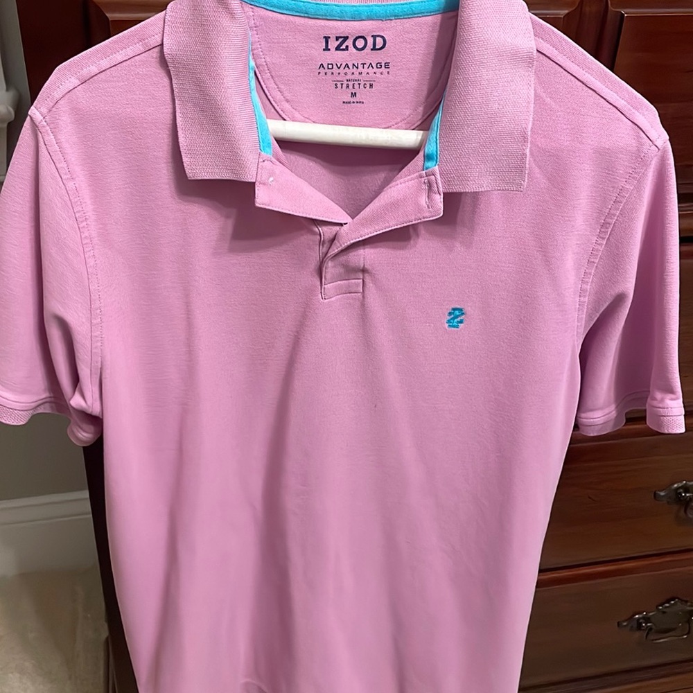 2 Medium New Men's IZOD Advantage Performance Natural Stretch Lilac and green